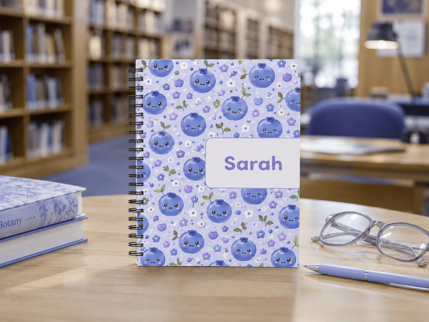 Fruits notebooks for Kids, Wire-O, Personalized with Name, 100 pages (50 paper),A5 or A4, Softcover or Hardcover - الصورة 11